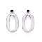 Tarnish Resistant 201 Stainless Steel Charms, Number, Laser Cut, Stainless Steel Color, Num.0, 15x8x1.5mm, Hole: 1.5mm