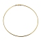 PVD Vacuum Plating 202 Stainless Steel Wire Choker Necklace with Clasp, Rigid Necklace for Women, Golden, 0.08 inch(0.2cm), Inner Diameter: 5.31 inch(13.5cm)