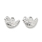 Brass Charms, Bird Charm, Real Platinum Plated, 7x10x4mm, Hole: 1.6mm