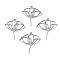 Non-Tarnish 201 Stainless Steel Pendants, Lotus, Stainless Steel Color, 27.5x25x1.5mm, Hole: 1.4mm