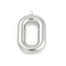 304 Stainless Steel Pendants, Letter Charm, Letter O, 38x24.5x7mm, hole: 2.3mm