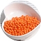 Macaron Baking Paint Glass Seed Beads, Fringe Teardrop Beads, Orange Red, 5mm, 10g/Set