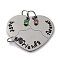 Best Friends Forever 201 Stainless Steel Rhinestone Connector Charms, Heart, Stainless Steel Color, 22.5x27.5x1.5mm, Hole: 5mm, small pendant: 5.2x3x2mm
