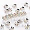 Brass Rhinestone Spacer Beads, Grade A, Rondelle, Silver Color Plated, Crystal AB, 7x3.3mm