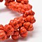 Dyed Synthetic Turquoise Bead Strands, Pumpkin, Orange Red, 18x13mm, Hole: 1mm