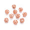 Resin Beads, with Natural Pink Shell, Round, Light Salmon, 7.5~8.5mm, Hole: 1mm