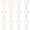 12Pcs Alloy Bikini Clips, Bra Clasp Replacement Part, Light Gold, 44.5x21.5x3~7mm
