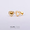 Stainless Steel Micro Pave Clear Cubic Zirconia Cartilage Earrings for Women Men, Flat Back Earring, Heart, 6mm, Pin: 1.2mm