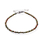 Natural Unakite Bead Bracelets, with 304 Stainless Steel Lobster Claw Clasps and Brass Extender Chains, Faceted, 7-1/4 inch(18.5cm)