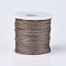Polyester Metallic Thread, Coconut Brown, 1mm, about 100m/roll(109.36yards/roll)