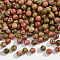 Natural Unakite Round Beads Strands, 4mm, Hole: 1mm, about 86pcs/strand, 14.7 inch, 2 strands