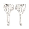 Alloy Pendants, Key, Platinum, 24x12x3mm, Hole: 2.3mm