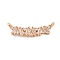 Brass Micro Pave Clear Cubic Zirconia Pendants, Nickel Free, Rectangle, Real 18K Gold Plated, 8.5x24.5x3.5mm, Hole: 1.4mm