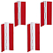 4Pcs 2 Styles Acrylic Self Adhesive Hinge, Rectangle, Red, 64.5~75x39~44x6mm, 2pcs/style