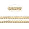 Ion Plating(IP) 304 Stainless Steel Cuban Link Chains, Chunky Chains, Unwelded, with Spool, Real 18K Gold Plated, Link: 10x7x1.8mm, about 32.8 Feet(10m)/roll