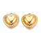 304 Stainless Steel Pendants, Heart Charm, Ion Plating(IP), Real 14K Gold Plated, 20x19.8x6mm, Hole: 1.4mm