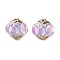 Handmade Polymer Clay Indonesia Beads, Rondelle, with Alloy Core & Resin Rhinestone, Light Gold, 19~20x17mm, Hole: 2.1mm