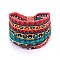 Polyester Boho Stretch Wide Knot Turban Headband, Yoga Head Wraps Elastic Headband for Women and Girls, Teal, 240x150mm