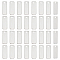 80Pcs 304 Stainless Steel Stamping Blank Tag Pendants, Rectangle, Stainless Steel Color, 25x9x1mm, Hole: 2.5mm