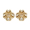 Brass Micro Pave Clear Cubic Zirconia Bead Caps, Cadmium Free & Nickel Free & Lead Free, Flower, Real 18K Gold Plated, 7.5x7.5x3mm, Hole: 1.8mm