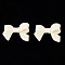 Spray Painted CCB Plastic Beads, Bowknot, White, 24x33x7.5mm, Hole: 1.6mm