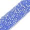 Transparent Glass Beads, 32 Facets, AB Color Plated, Round, Cornflower Blue, 4.5x4mm, Hole: 1mm, about 87~93pcs/strand, 32~33cm