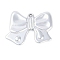 CCB Plastic Pendants, Bowknot, Platinum, 37x46x5mm, Hole: 3mm