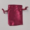 Satin Jewelry Pouches Bags, Drawstring Bags, Rectangle, Dark Red, 9~10.2x7~18x0.15cm