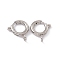 Non-Tarnish 201 Stainless Steel Spring Ring Clasps, Stainless Steel Color, 10x2mm, Hole: 2.5mm