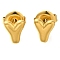 304 Stainless Steel Stud Earrings, Real 14K Gold Plated, Letter Y, 7x6mm