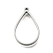 304 Stainless Steel Pendants, Teardrop, 31.5x20x3mm, Hole: 2mm