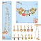 Knitting Row Counter Chains & Locking Stitch Markers Kits, with Daisy & Bee & Honeycomb Alloy Enamel Pendant and Acrylic Beads, Mixed Color, 2.3~29cm, 13pcs/set