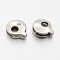 Letter Slider Beads for Watch Band Bracelet Making, Platinum Plated Alloy Crystal Rhinestone Slide Charms, Cadmium Free & Nickel Free & Lead Free, Letter.Q, 11~13x9~11.5x4~5mm, Hole: 7.5~8x1mm