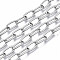Tarnish Resistant 304 Stainless Steel Cable Chains, with Spool, Unwelded, Nickel Free, Oval, Stainless Steel Color, 12.5x6.3x1.4mm, about 82 Feet(25m)/roll