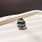 Christmas Cartoon Alloy with Resin Finger Rings, Platinum, Christmas Tree, Inner Diameter: Adjustable