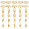DICOSMETIC 30Sets 6 Styles Golden Multi-Strand Clasps Pearl Filigree Necklace Clasp Necklace Separator for Layering Pearl Filigree Necklace Clasp for Necklace Bracelet Jewelry Making