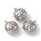 Non-Tarnish 304 Stainless Steel Pendants, Football Charm, Stainless Steel Color, 24x20x14mm, Hole: 3mm