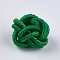 Polyester Weave Beads, Round, Green, 6.5x4.5mm, Hole: 4mm