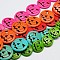 Synthetic Turquoise Beads Strands, Dyed, Halloween Pumpkin Jack-O'-Lantern Jack o Lantern, Mixed Color, 30x6mm, Hole: 1mm, about 13pcs/strand, 165pcs/kg