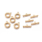 Ion Plating(IP) 304 Stainless Steel Toggle Clasps, for DIY Jewelry Making, Golden, Ring: 19x15x3mm, Hole: 2.5mm, Inner Diameter: 9mm, Bar: 21x6.5x3mm, hole: 2mm