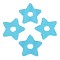 Stripe Cellulose Acetate(Resin) Pendants, Star, Cyan, 36x37.5x2mm, Hole: 1.4mm