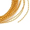 Aluminum Wire, Twisted Flat, for DIY Craft, Orange, 1mm, 18 Gauge, about 16.40 Feet(5m)/Roll