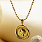 Vintage French Stainless Steel Pendant Necklace for Women's Daily Wear