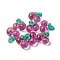 Transparent Korea Acrylic Pendants, Cherry, Hot Pink, 20.2x20x10mm, Hole: 2.6mm