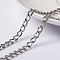Tarnish Resistant 304 Stainless Steel Twisted Chain Curb Chains, Unwelded, with Spool, Stainless Steel Color, 6x4x0.8mm, about 65.61 Feet(20m)/roll