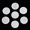 Natural White Jade Cabochons, Flat Round, 15x3mm