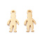 304 Stainless Steel Charms, Laser Cut, Man, Golden, 12.5x6x1mm, Hole: 1.2mm