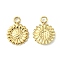 304 Stainless Steel Charms, Flower Charms, Real 14K Gold Plated, 9.5x7x1.2mm, Hole: 1.5mm