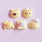 Resin Cabochons, Imitation Bread, Mixed Shapes, Beige, 18mm
