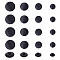 40Pcs 4 Styles 1-Hole Plastic Buttons, with Cloth Cover, Half Round Button, Black, 10~18x6.5~10mm, Hole: 1.4~2.2mm, 10pcs/style